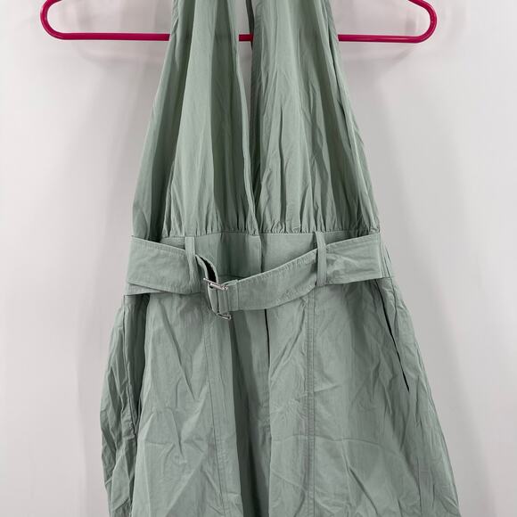 Forever 21 Jumpsuit SZ Medium Halter Cargo Light Blue/Green Parachute Cargo NWT - Picture 8 of 13